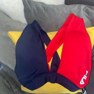 Vintage FILA criss cross cropped top